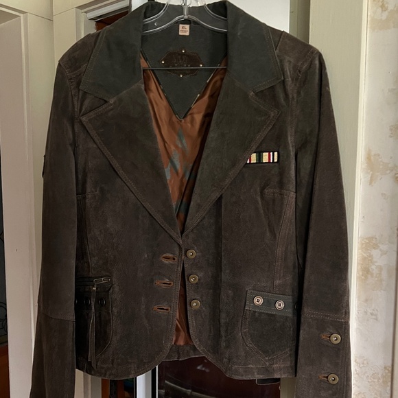 Ladies Sueded Leather Jacket. XL - Picture 1 of 11